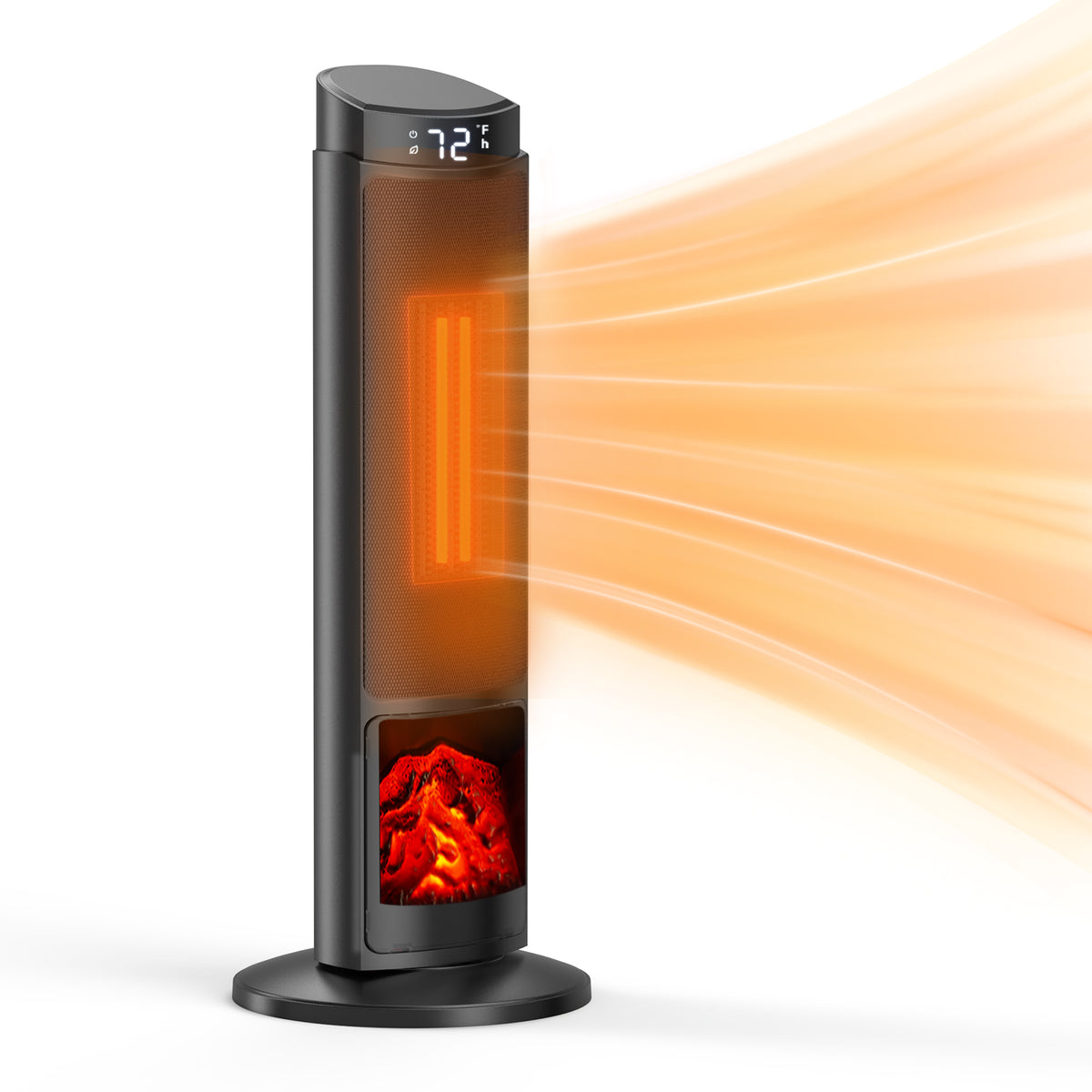 JIOABL Electric Space Heater with Remote and Thermostat, Overheating Protection for Indoor