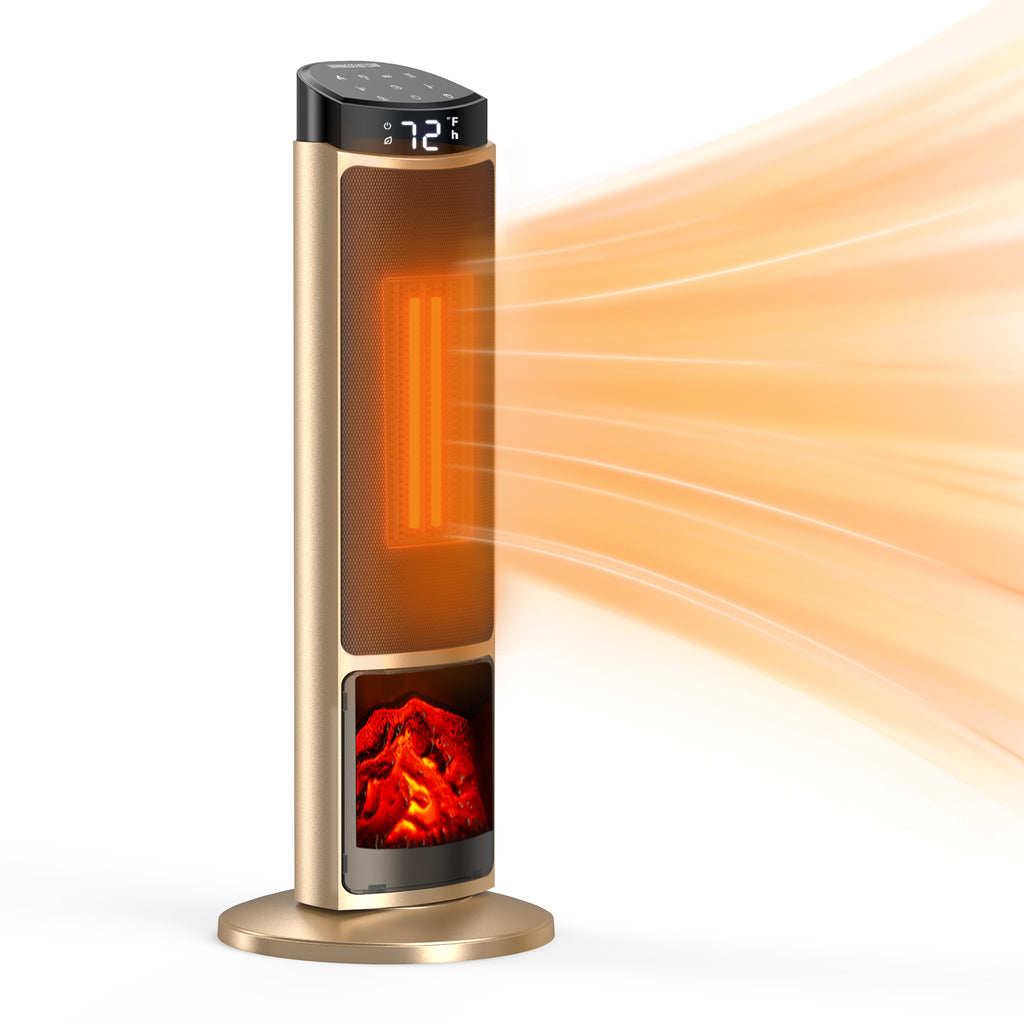 JIOABL Electric Space Heater with Remote and Thermostat, Overheating Protection for Indoor