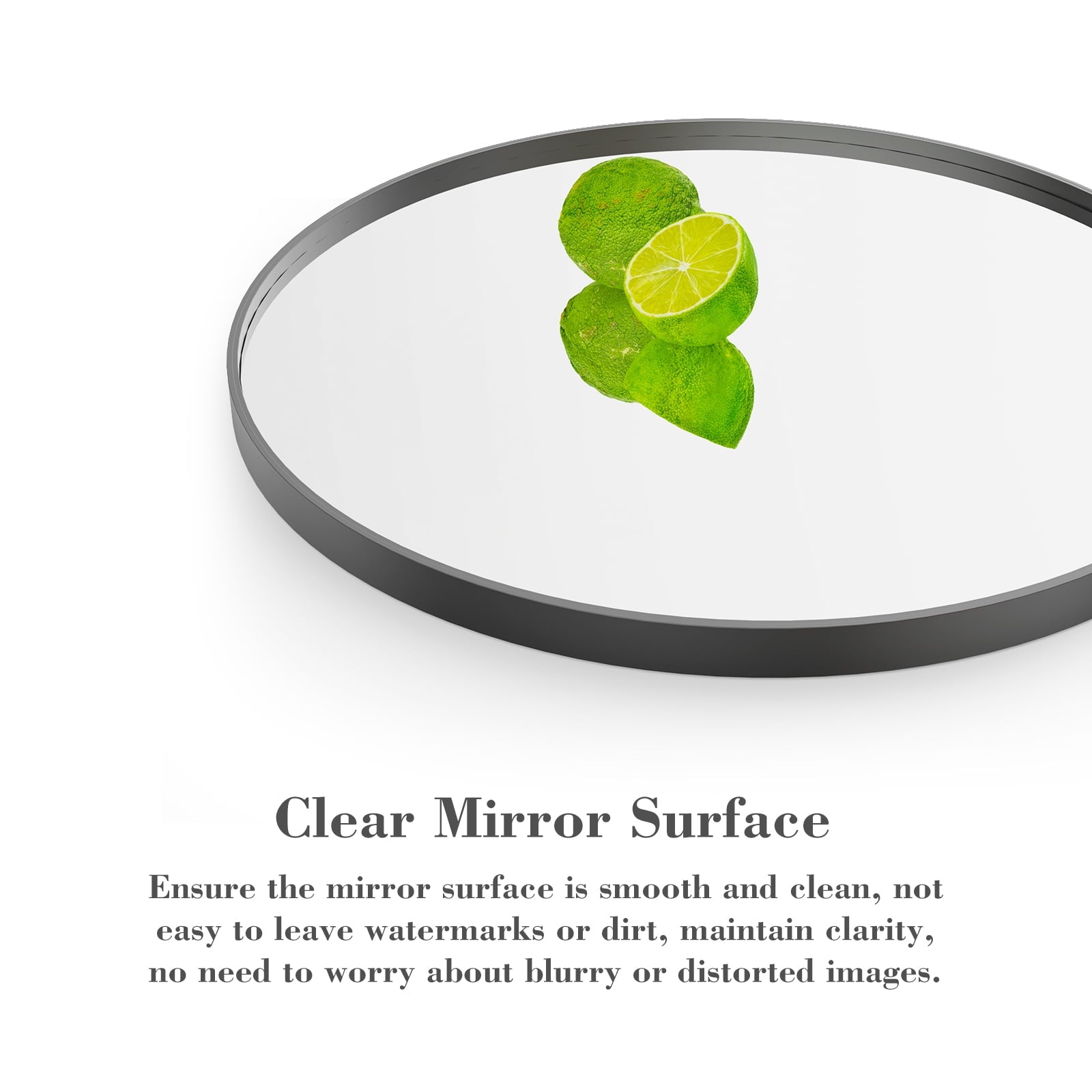 JIOABL Round Mirror, Metal Frame Wall Mirror for Entryway, Bathroom, Vanity, Living Room, Modern Circular Mirro