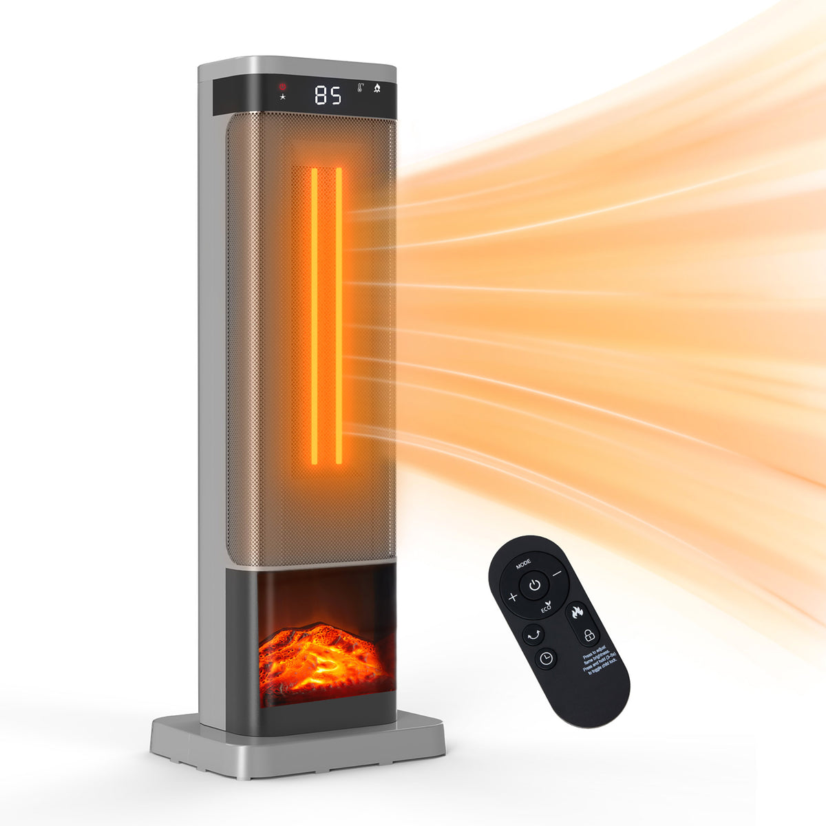 JIOABL Portable Space Heater with Remote, Thermostat, Overheating Protection for Indoor Use