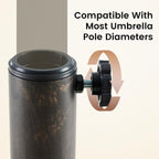 JIOABL Patio Umbrella Base with 2 Removable Pole Adapters, Heavy Duty Resin & Iron Stand, Waterproof, UV-Resistant, Adjustable