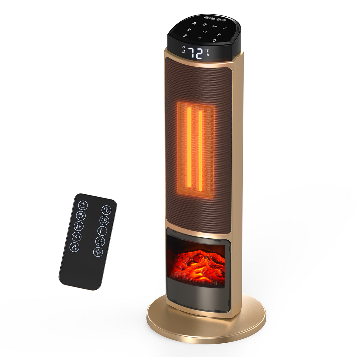 JIOABL Electric Space Heater with Remote and Thermostat, Overheating Protection for Indoor