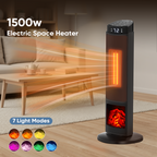 JIOABL Electric Space Heater with Remote and Thermostat, Overheating Protection for Indoor