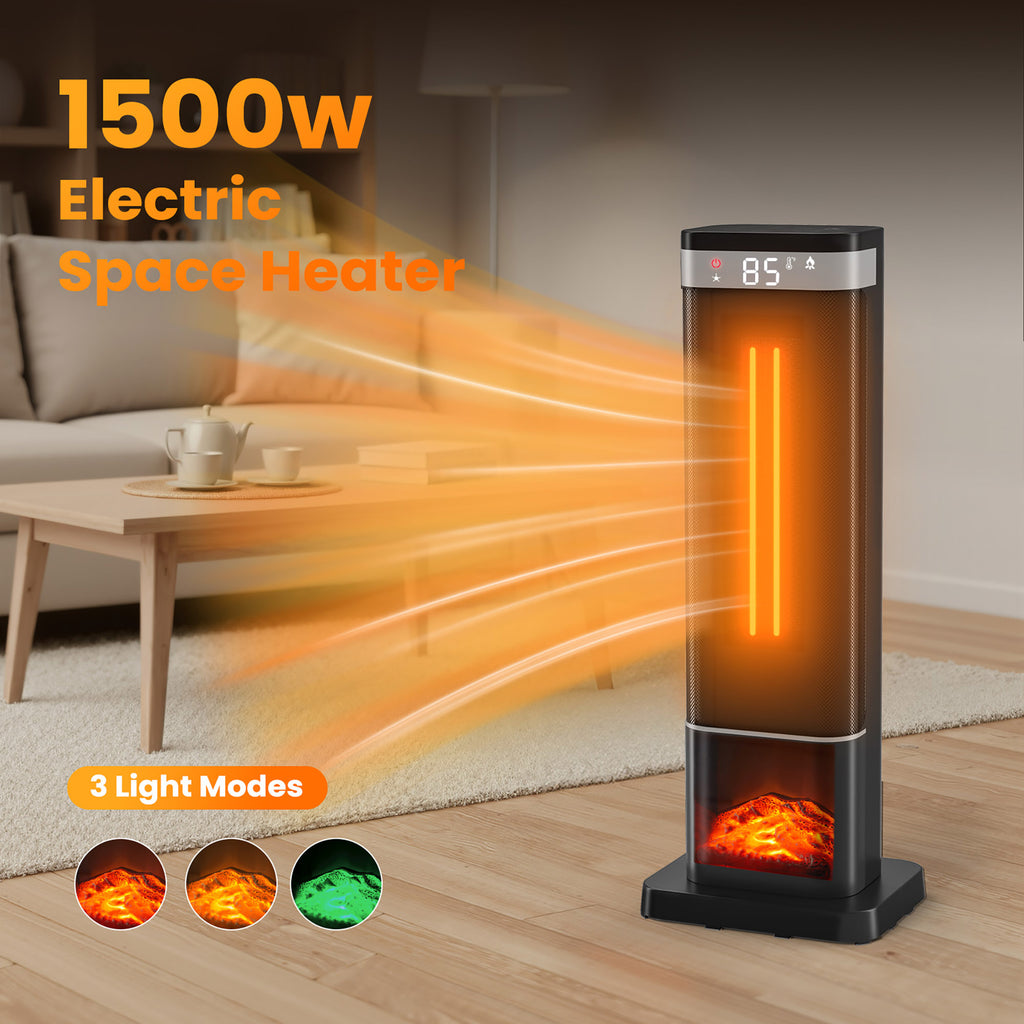 JIOABL Portable Space Heater with Remote, Thermostat, Overheating Protection for Indoor Use