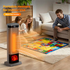 JIOABL Portable Space Heater with Remote, Thermostat, Overheating Protection for Indoor Use