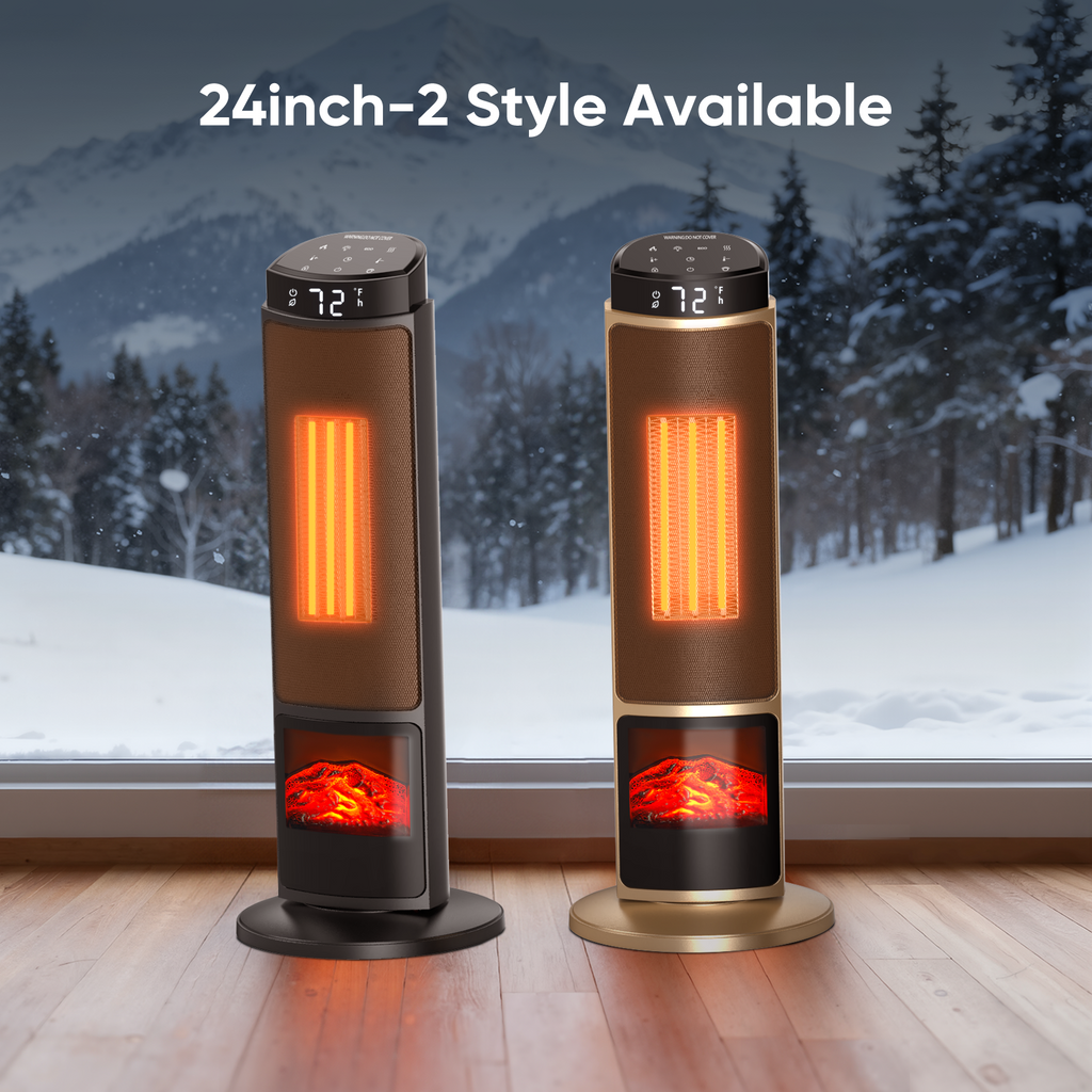 JIOABL Electric Space Heater with Remote and Thermostat, Overheating Protection for Indoor