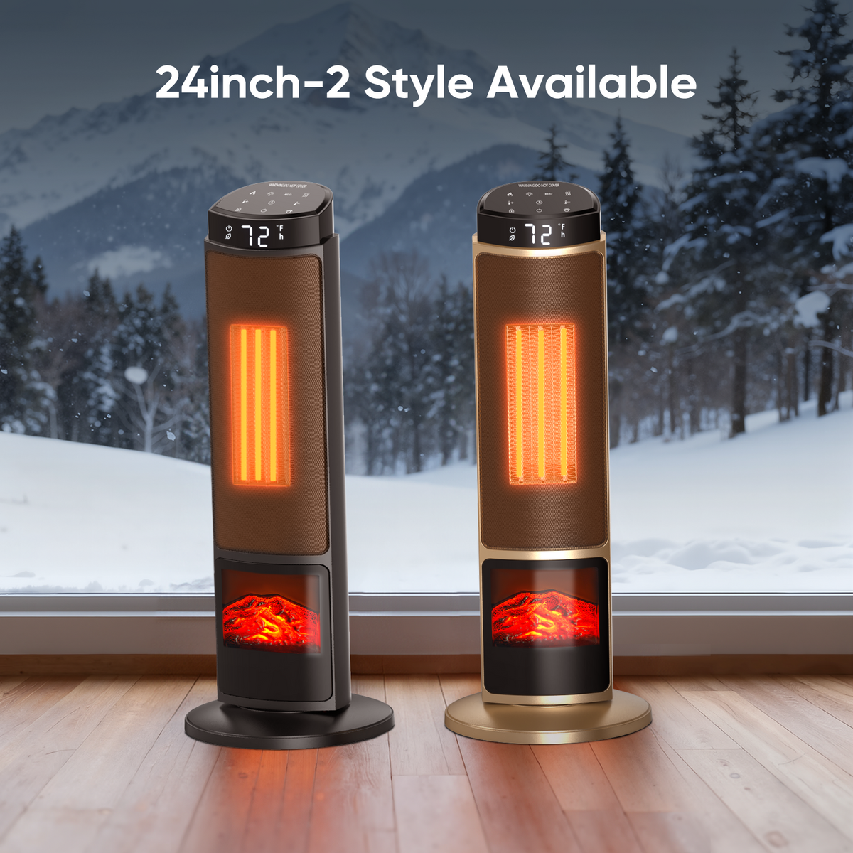 JIOABL Electric Space Heater with Remote and Thermostat, Overheating Protection for Indoor