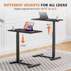 JIOABL Adjustable Overbed Bedside Table with Hidden Wheels for Hospital