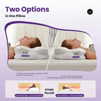 JIOABL Cervical Memory Foam Pillow, Contour Design with 2 Heights, Breathable Cover, Neck Support for Side Back Sleepers