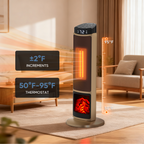 JIOABL Electric Space Heater with Remote and Thermostat, Overheating Protection for Indoor