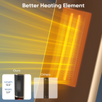 JIOABL Electric Space Heater with Remote and Thermostat, Overheating Protection for Indoor