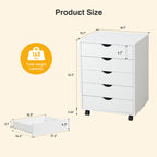 JIOABL 3-Drawer File Cabinet, Lateral Mobile Filing Cabinet Wood Storage Organizer with Wheels, Printer Stand & Open Shelves for Home Office