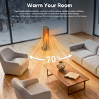 JIOABL Electric Space Heater with Remote and Thermostat, Overheating Protection for Indoor