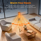 JIOABL Portable Space Heater with Remote, Thermostat, Overheating Protection for Indoor Use