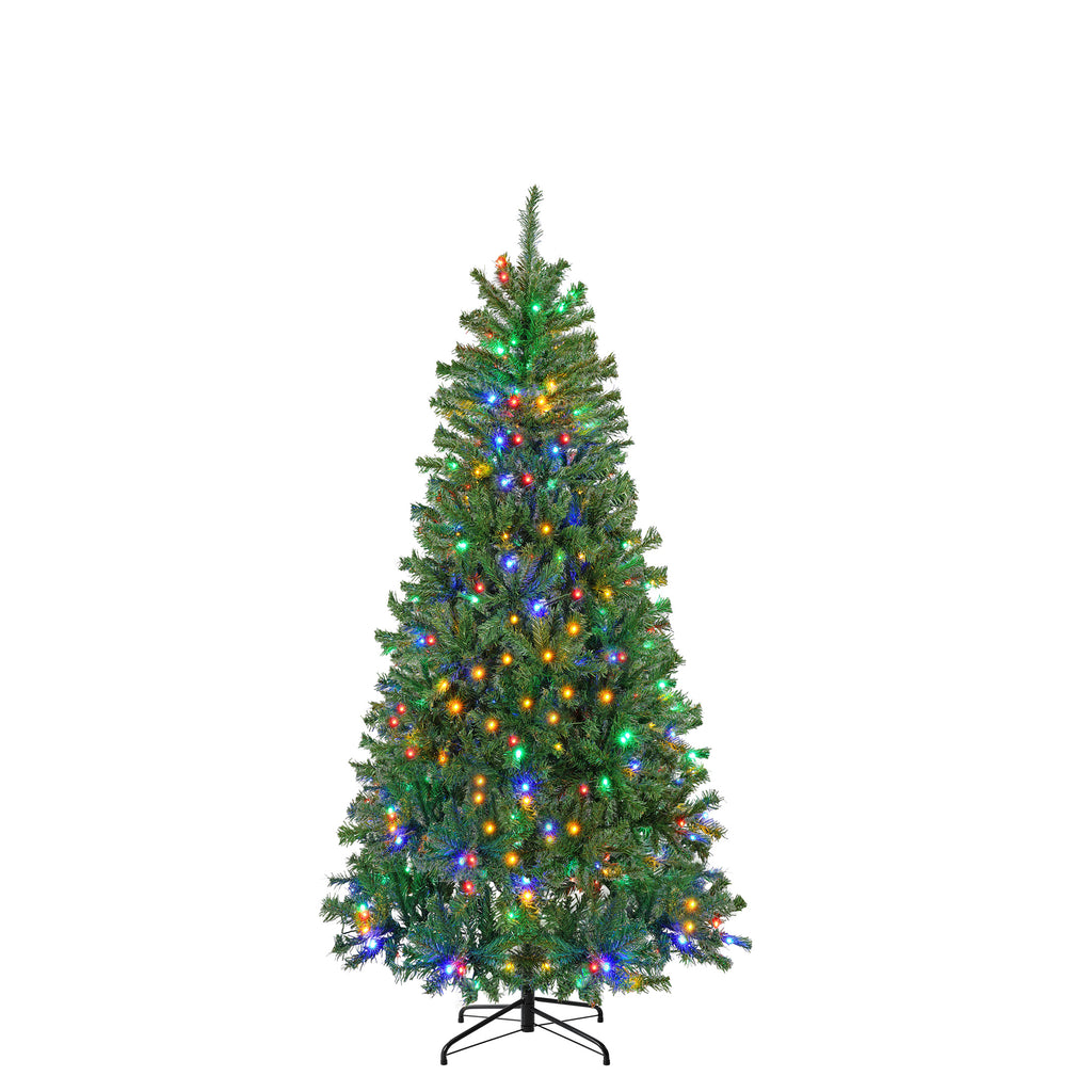 JIOABL Pre-Lit Spruce Artificial Christmas Tree for Home, Office, and Party Decor