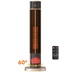 JIOABL Tall Tower Flame Heater | 1500W, 4 Functions, 3s Quick Heat, 2 Heat Settings, Low Noise, Oscillation & Timer
