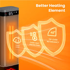 JIOABL Portable Space Heater with Remote, Thermostat, Overheating Protection for Indoor Use