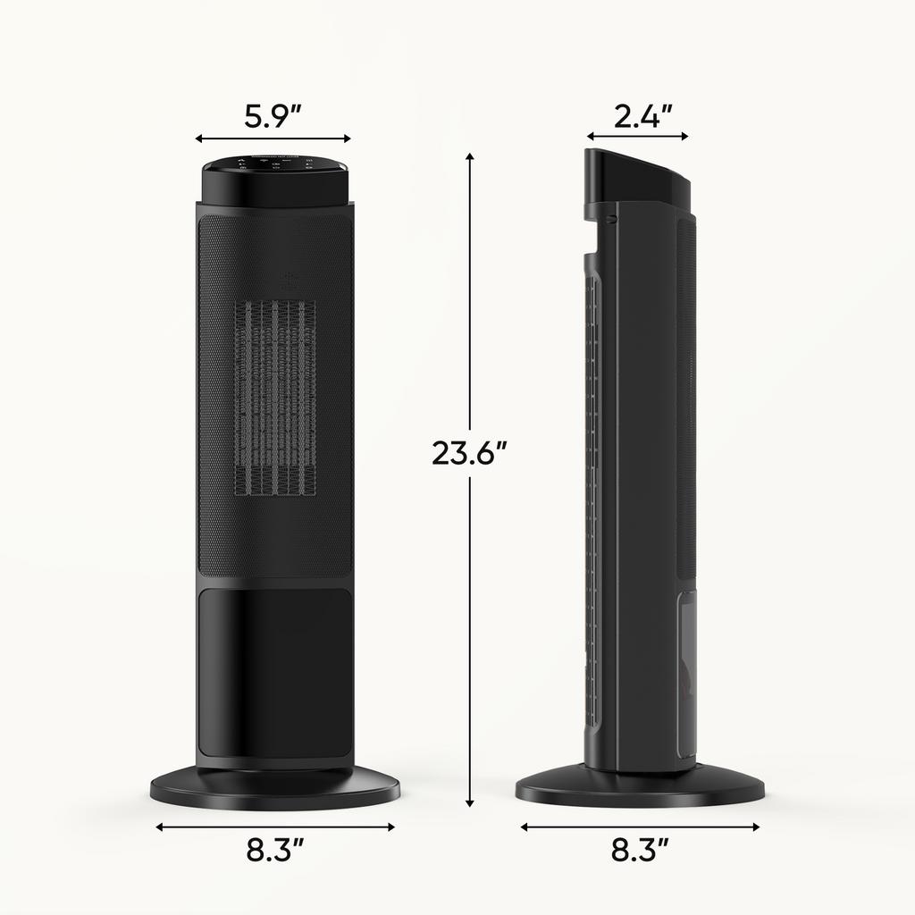 JIOABL Electric Space Heater with Remote and Thermostat, Overheating Protection for Indoor