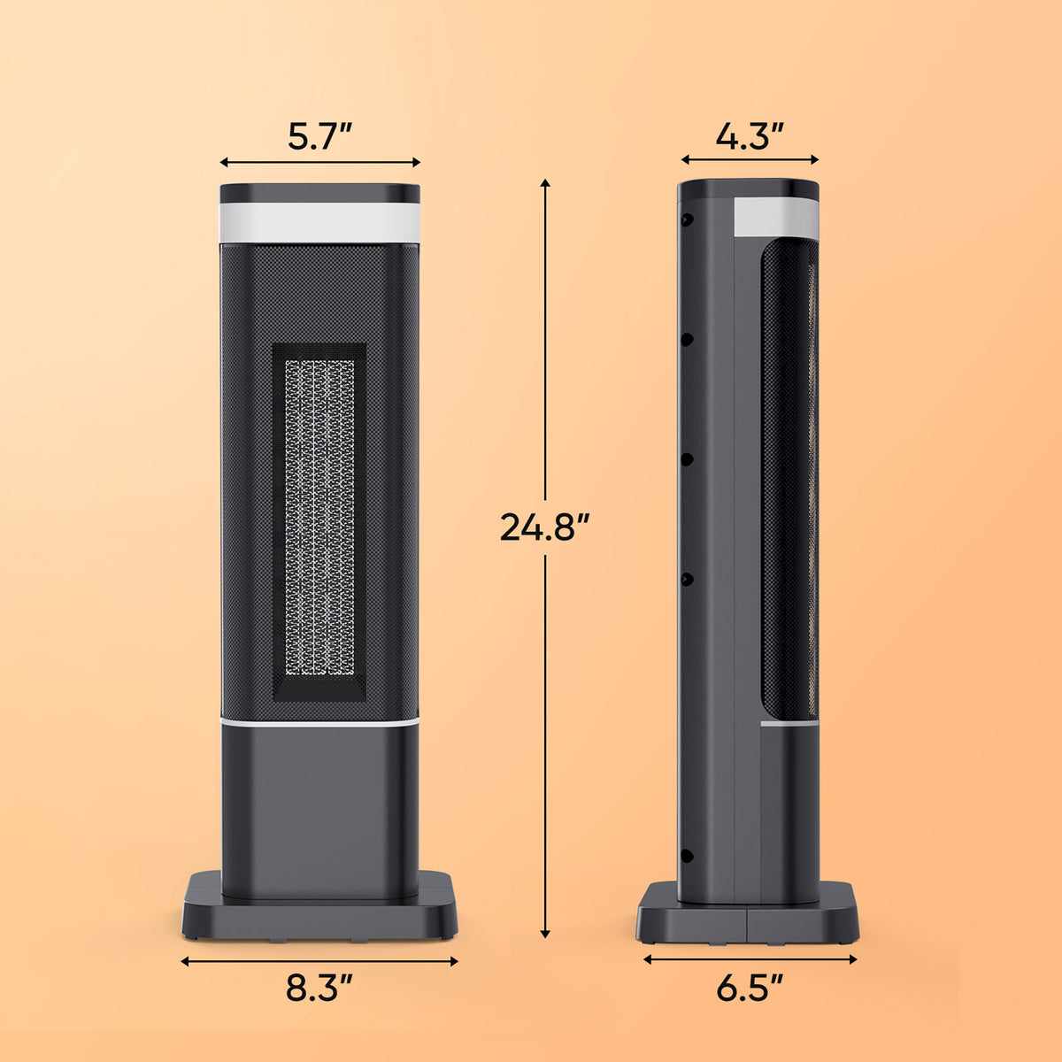 JIOABL Portable Space Heater with Remote, Thermostat, Overheating Protection for Indoor Use
