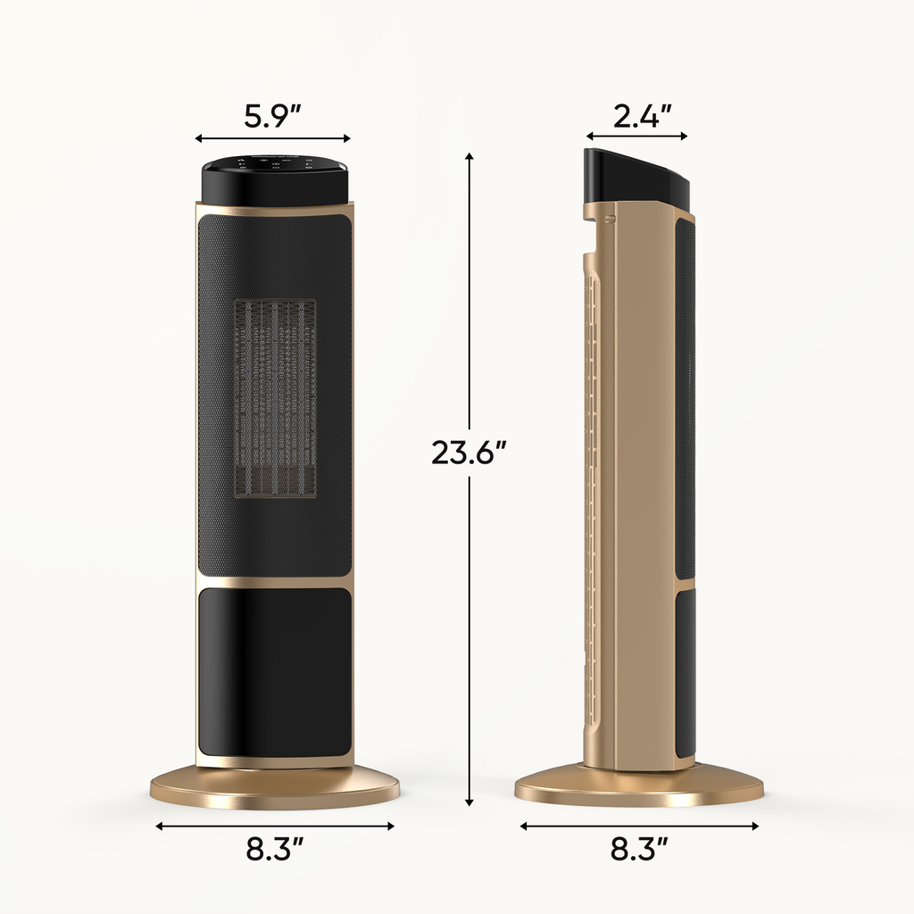 JIOABL Electric Space Heater with Remote and Thermostat, Overheating Protection for Indoor