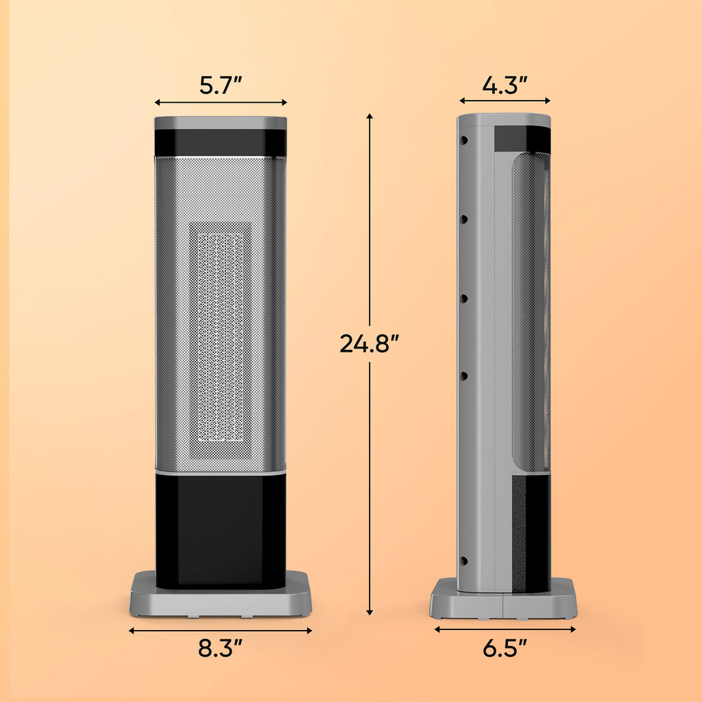 JIOABL Portable Space Heater with Remote, Thermostat, Overheating Protection for Indoor Use
