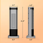 JIOABL Portable Space Heater with Remote, Thermostat, Overheating Protection for Indoor Use