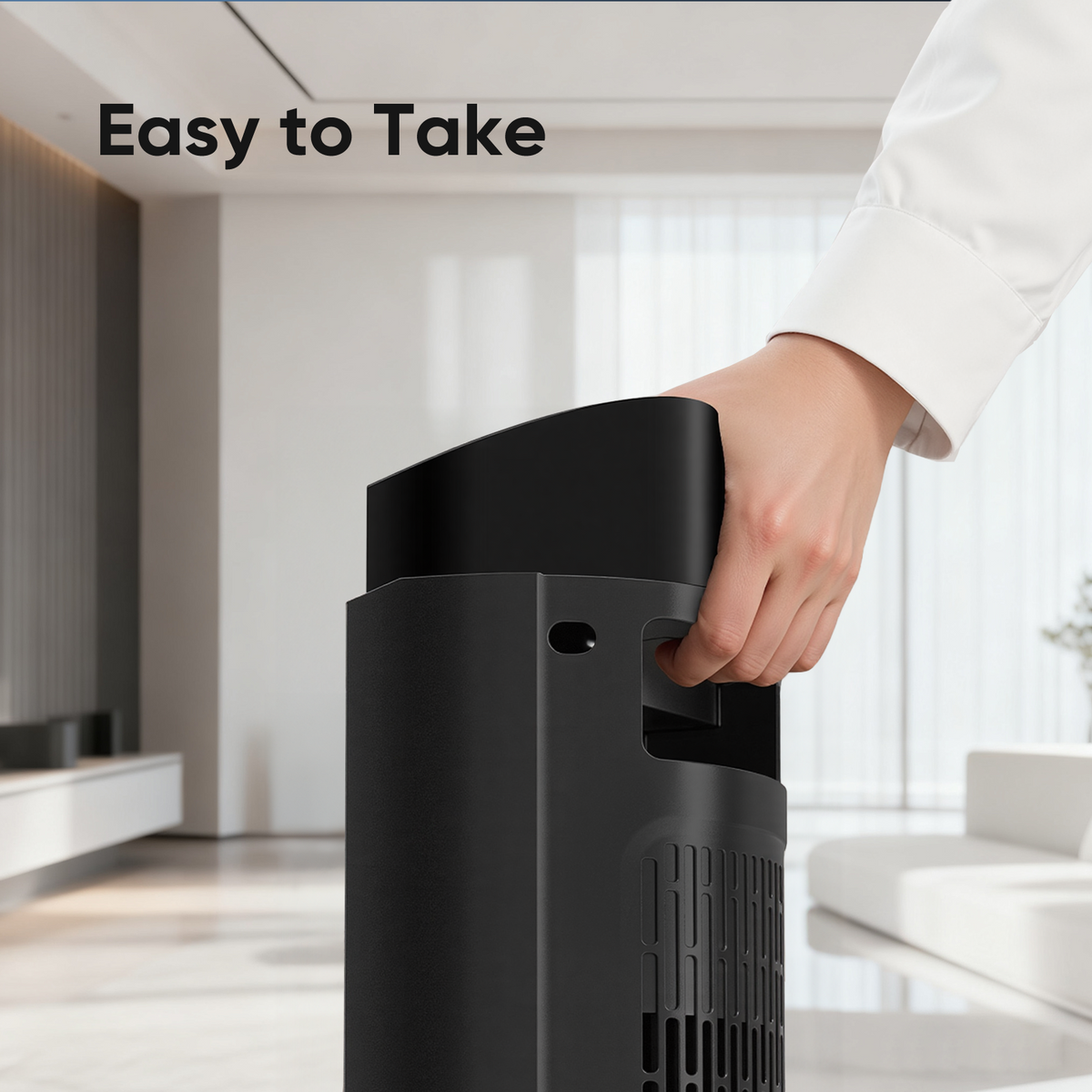 JIOABL Electric Space Heater with Remote and Thermostat, Overheating Protection for Indoor