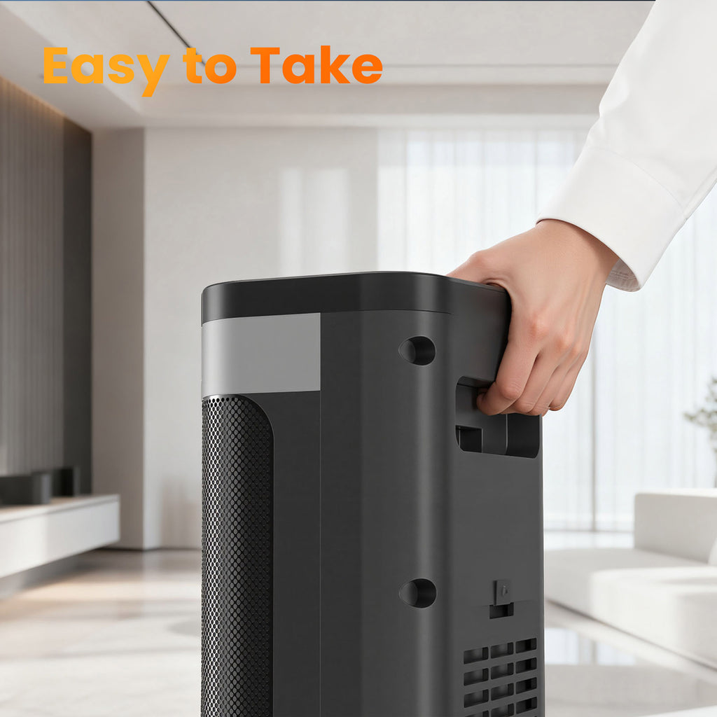 JIOABL Portable Space Heater with Remote, Thermostat, Overheating Protection for Indoor Use