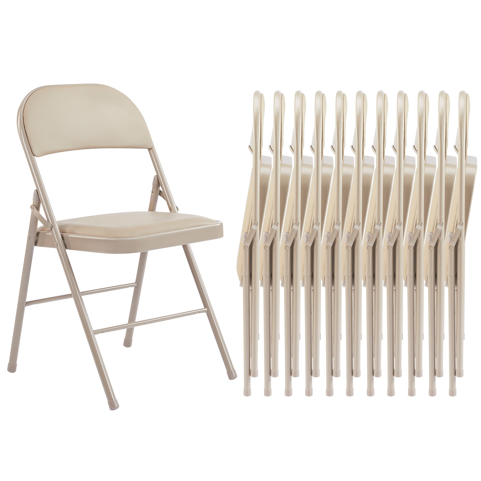 JIOABL Folding Chair , Convenient Leather Padded Folding Chairs