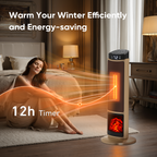 JIOABL Electric Space Heater with Remote and Thermostat, Overheating Protection for Indoor