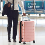 JIOABL Carry on Luggage, Hard Shell ABS Suitcase with Double Spinner Wheels, Lightweight Expandable Rolling Suit Case with TSA Lock