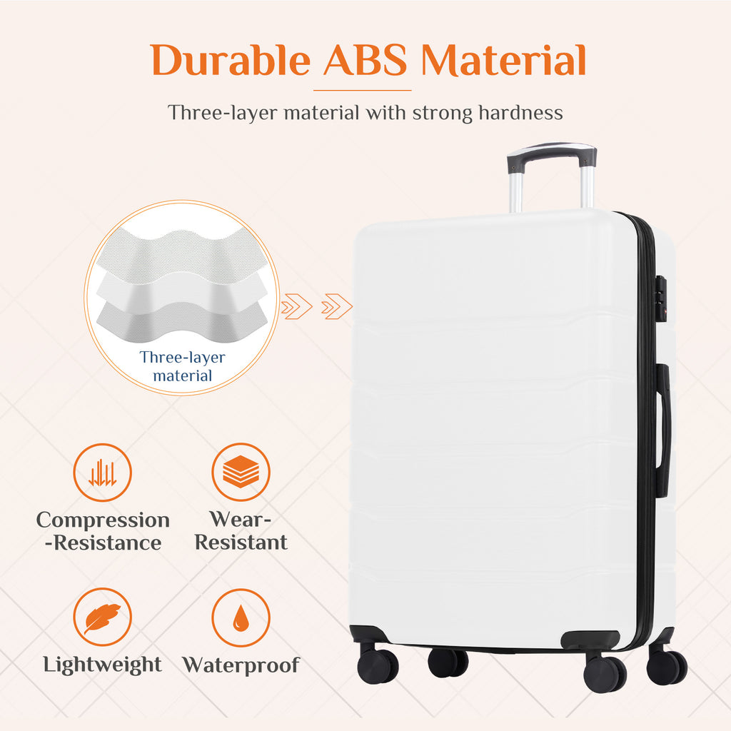 JIOABL Carry on Luggage, Hard Shell ABS Suitcase with Double Spinner Wheels, Lightweight Expandable Rolling Suit Case with TSA Lock