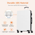 JIOABL Carry on Luggage, Hard Shell ABS Suitcase with Double Spinner Wheels, Lightweight Expandable Rolling Suit Case with TSA Lock