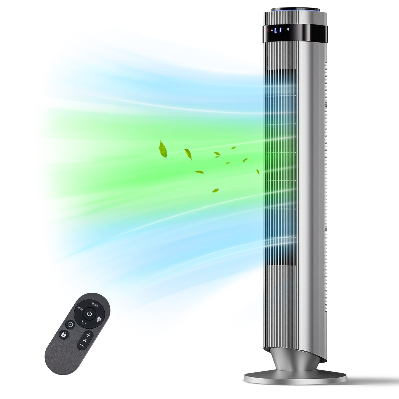 JIOABL Bladeless Tower Fan: 5 Speed Settings, 4 Modes, 25Ft/s Breeze, & Customizable Timer for Peaceful Sleep & Optimal Airflow