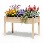 JIOABL Raised Garden Bed with Legs, Elevated Planter Box w/Bed Liner for Herbs Flowers Vegetables