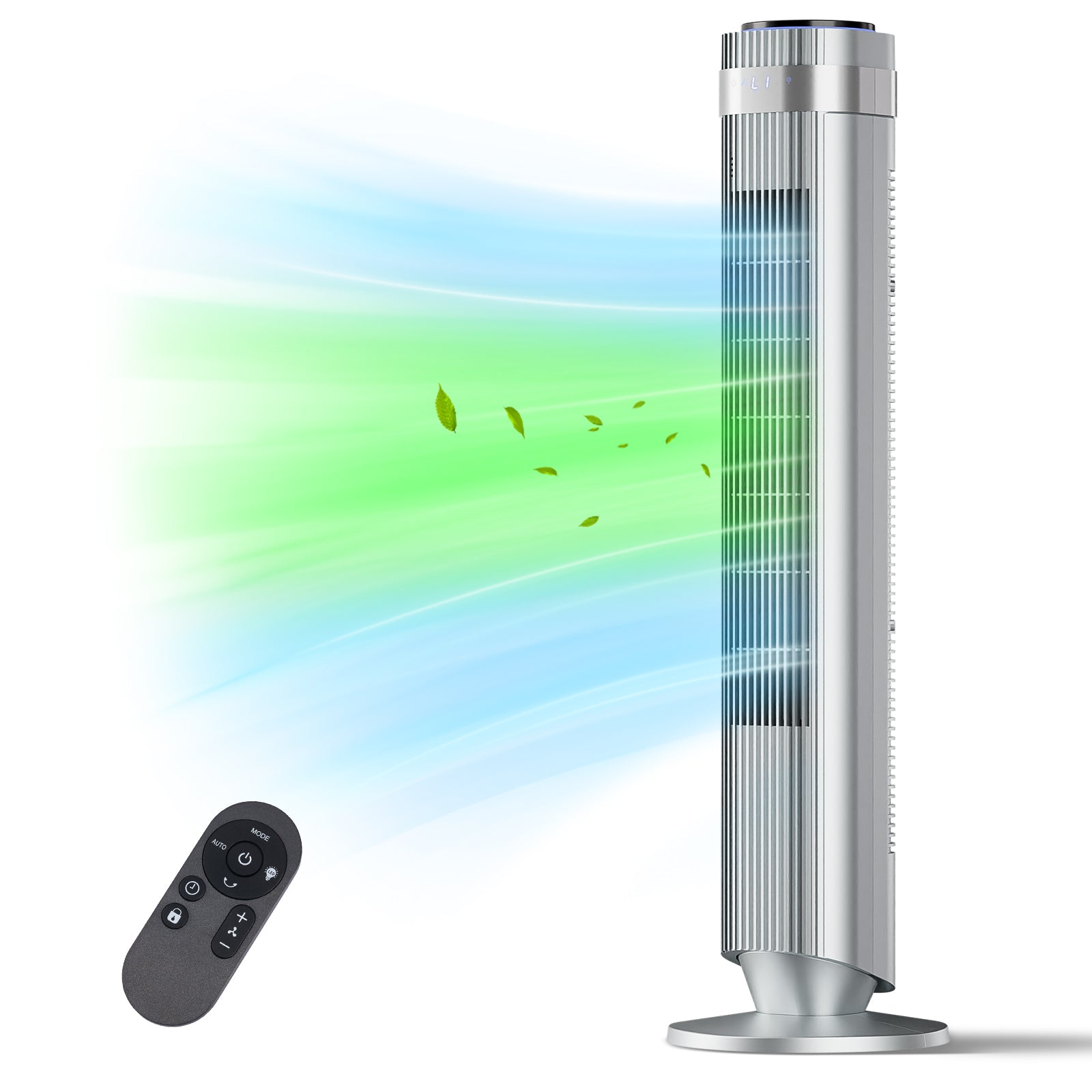 JIOABL Bladeless Tower Fan: 5 Speed Settings, 4 Modes, 25Ft/s Breeze, & Customizable Timer for Peaceful Sleep & Optimal Airflow
