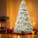 JIOABL Pre-Lit Spruce Artificial Christmas Tree for Home, Office, and Party Decor