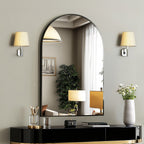 MCQ  Shatterproof Bathroom Mirror with Black Metal Frame - Tempered Glass, 2 Sided, Anti-Rust for Vanity Wall Decor