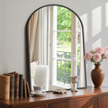 JIOABL Arched Shatterproof Bathroom Mirror, Tempered Glass, 2 Sided Anti-Rust for Vanity Wall Decor,