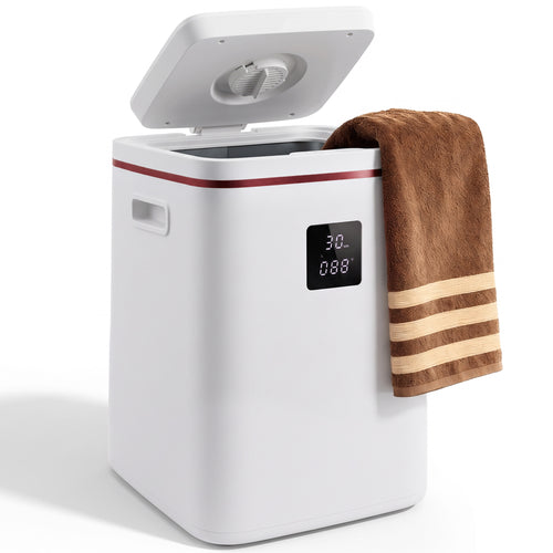 IOABL Square Towel Warmer Bucket, 20L Stainless Steel Liner, 3 Timer Settings (20/40/60 Mins), Ideal for Towels, Bathrobes, Blankets