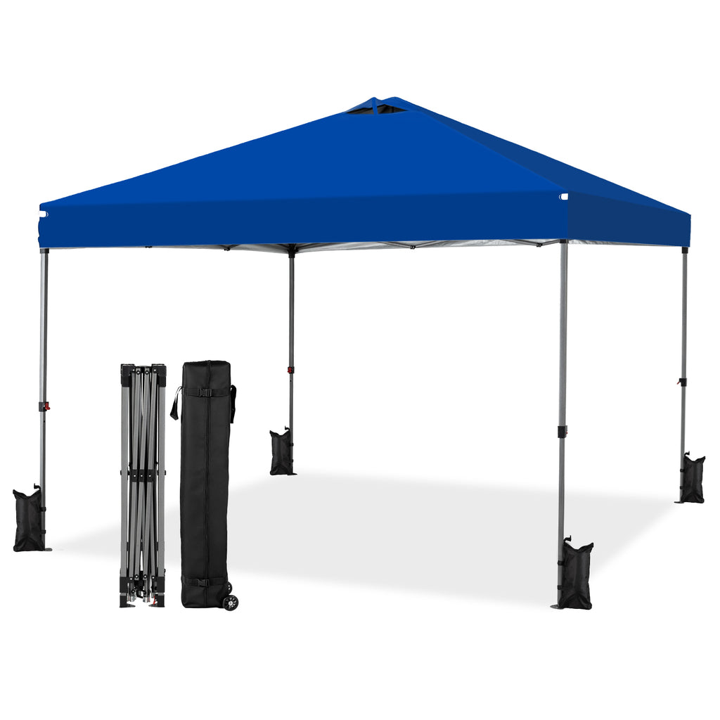 JIOABL 10x10ft One-Touch Instant Canopy, Waterproof, UV-Resistant, Heavy-Duty & Corrosion-Proof for Effortless Outdoor Shelter, White