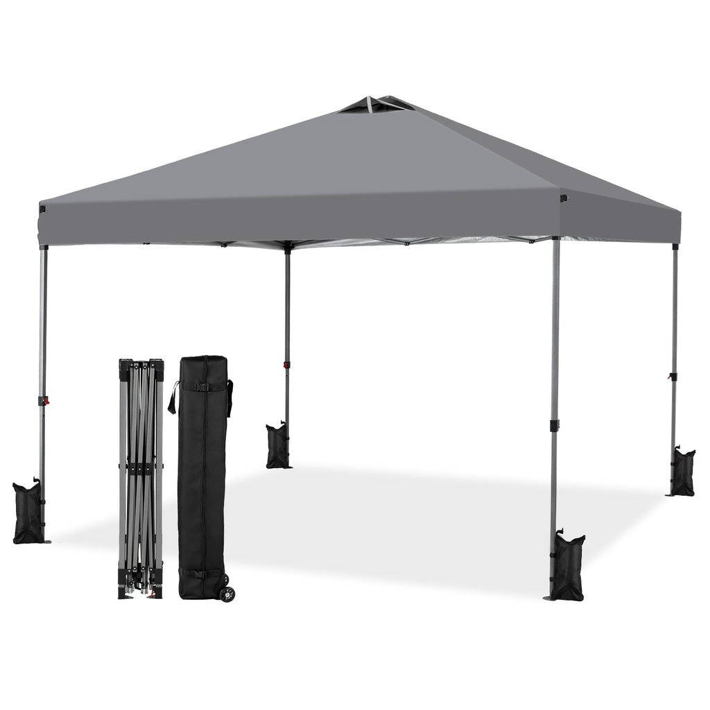 JIOABL 10x10ft One-Touch Instant Canopy, Waterproof, UV-Resistant, Heavy-Duty & Corrosion-Proof for Effortless Outdoor Shelter, White