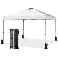 JIOABL 10x10ft One-Touch Instant Canopy, Waterproof, UV-Resistant, Heavy-Duty & Corrosion-Proof for Effortless Outdoor Shelter, White