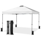 JIOABL 10x10ft One-Touch Instant Canopy, Waterproof, UV-Resistant, Heavy-Duty & Corrosion-Proof for Effortless Outdoor Shelter, White