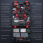 JIOABL 330-Piece Home Repair Tool Kit with Pull-Out Drawer, Carbon Steel Tool Box Set for DIY Projects, Home Maintenance and Auto Repair