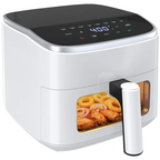 JIOABL 4 Qt Compact Air Fryer, 4-in-1 Air Fry Bake Roast Reheat, Dishwasher-Safe, Black