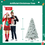 JIOABL Pre-Lit Spruce Artificial Christmas Tree for Home, Office, and Party Decor