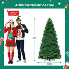 JIOABL Pre-Lit Spruce Artificial Christmas Tree for Home, Office, and Party Decor