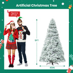JIOABL Pre-Lit Spruce Artificial Christmas Tree for Home, Office, and Party Decor