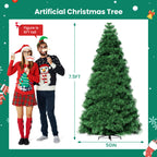 JIOABL Pre-Lit Spruce Artificial Christmas Tree for Home, Office, and Party Decor